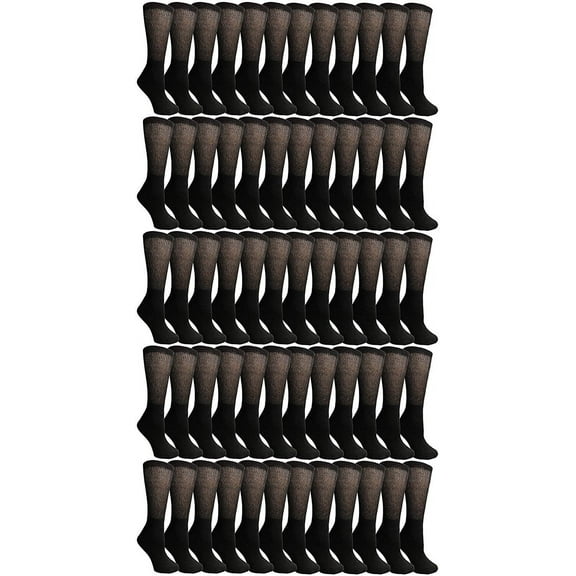 SOCKS'NBULK Women's Sports Crew Socks, Wholesale Bulk Pack Athletic Socks (60 Pairs)