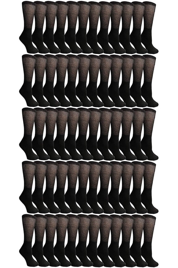 Women's Sports Crew Socks, Wholesale Bulk Pack Athletic Socks (60 Pairs)