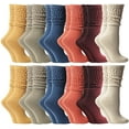 thumbnail image 1 of SOCKS'NBULK 12 Pairs Womens Scrunched Slouch Socks, Cotton Boot Socks Bulk Pack, 1 of 7