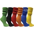 thumbnail image 1 of SOCKS'NBULK 6 Pairs Womens Scrunched Slouch Socks, Cotton Boot Socks Bulk Pack, 1 of 7