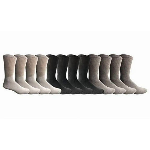 SOCKS'NBULK Womens Crew, Athletic Cotton Socks, Sports Casual 12 Pairs