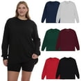 thumbnail image 1 of SOCKS'NBULK Womens Long ize Long Sleeve Oversized T-Shirts, Cotton Casual Fit Sleeved Tees Tops – Baggy Style Bulk Wholesale Tshirt Packs (12 Pack Dark, Size-X-Large), 1 of 7