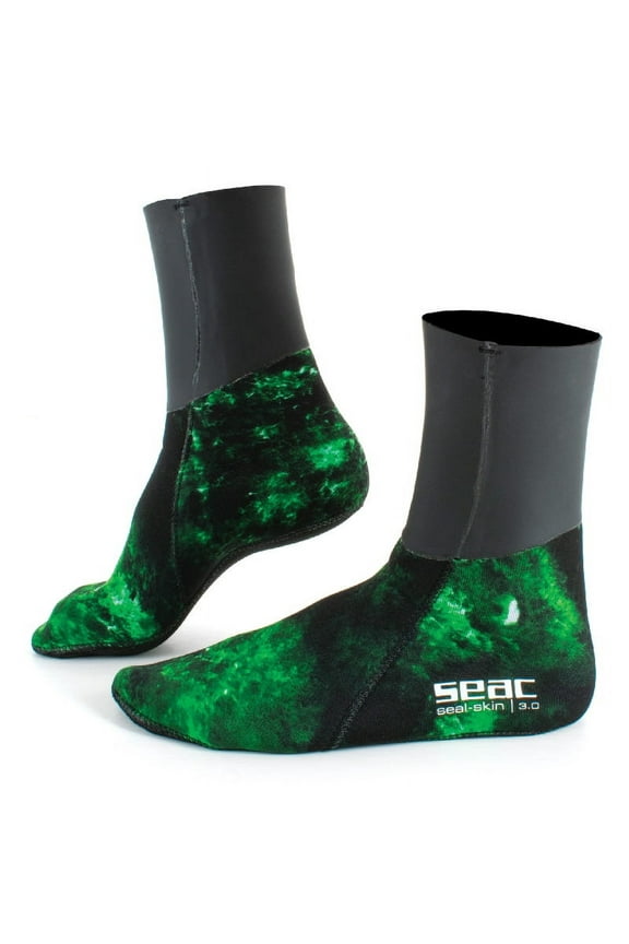 SOCKS SEAL SKIN CAMO GREEN 3 MM L