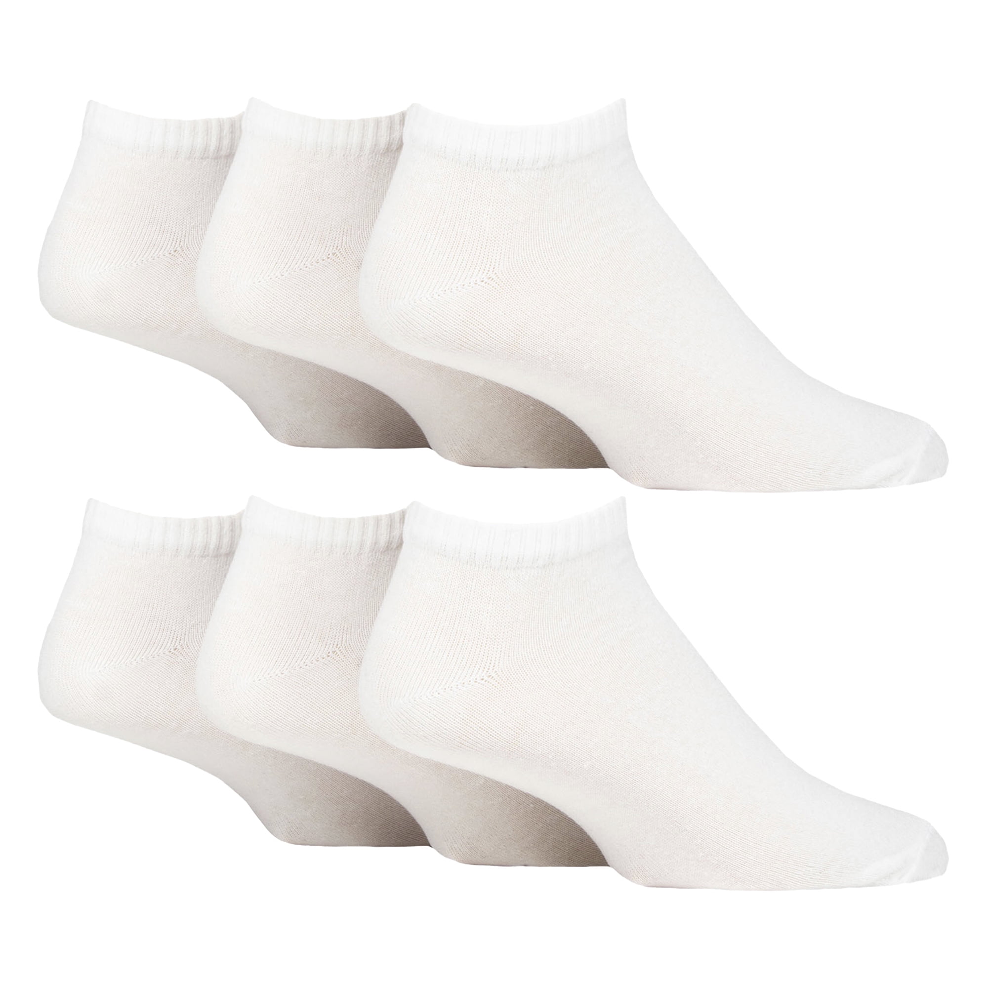 SOCKSHOP TORE - 6 Pack Mens Plain Sports Trainer Ankle Socks