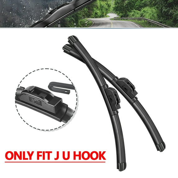 SOCOOL 19 in & 14 in Windshield Wiper Blades Fit For Honda S2000 2001 19"&14" Premium Hybrid Wiper Replacement For Car Front Window, J U HOOK Wiper Arm (Pack of 2)