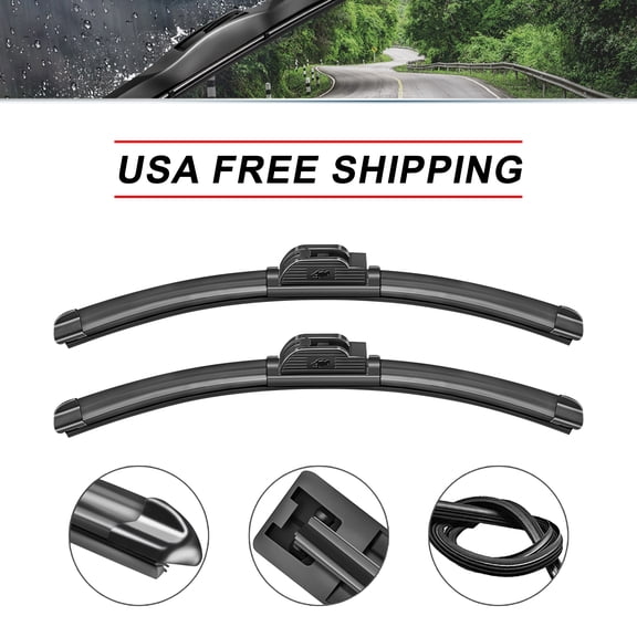 SOCOOL 19"+17" Fit For Chrysler Prowler 2002-2001, Replacement Wiper Blades For Car Front Window (Set of 2),Y27U2O2G