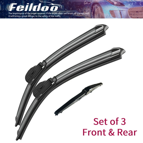 SOCOOL 26"+18"+14A Front and Rear Windshiled Wiper Blades Fit For Jeep Cherokee 2023-2014, 3PCS for Car Window, Y25H5A4S