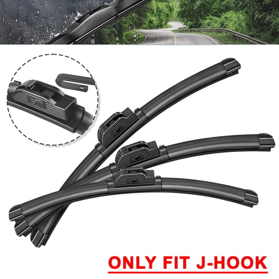 SOCOOL 2pcs Front + 1pc Rear Windshiled Wiper Blades Fit For GMC Terrain 2023-2018, 24"+18"+12" replacement for Car Windscreen Wiper Blades,Y210G9J6S