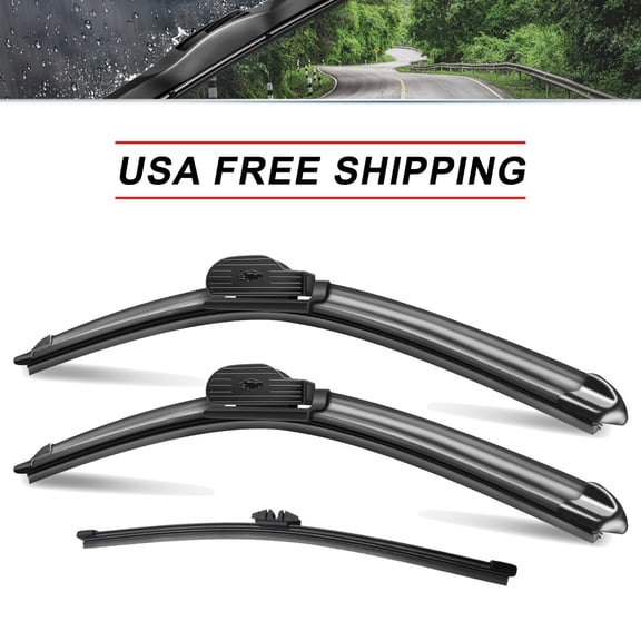 SOCOOL 3PCS Windshield Wiper blade Fit For 2010-2011 328i BMW, 24+19+11W, Pack of 3 For Front and Rear, Y25D946S