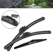 SOCOOL 3Pcs Front & Rear Windshield Wiper Blades Fit For Mazda CX-5 2013-2016 Pack of 3 24+18+14A, Y23M8V9B