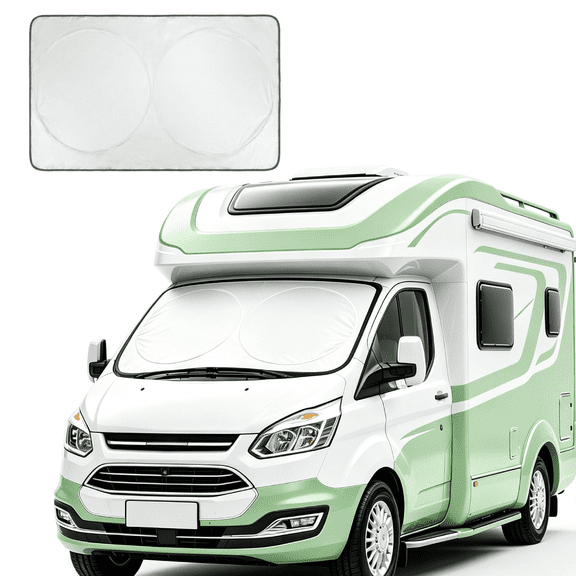 SOCOOL Car Windshield Sunshade Fit for MONACO RV MONACO SIGNATURE 2015-2025, Blocks 99% UV Rays, Reduces Cabin Heat, 102 x 51 Inside Mount, Sturdy Construction, A83U9M2B