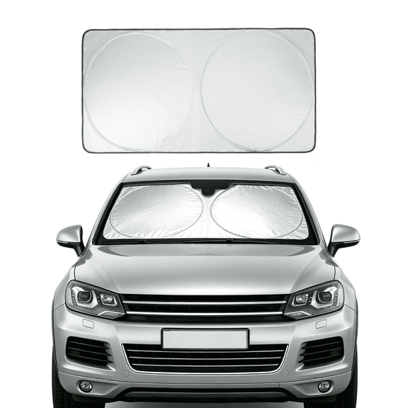 SOCOOL Car Windshield Sunshade Fit for Tesla Model 3 2017-2025, Blocks 99% UV Rays, Reduces Cabin Heat, 55x27.6 Inside Mount, Sturdy Construction, A28R7R5B