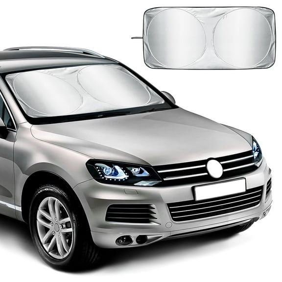 SOCOOL UV Protection Automotive Window Shades, Polyester Black, 64 x 33.8 in