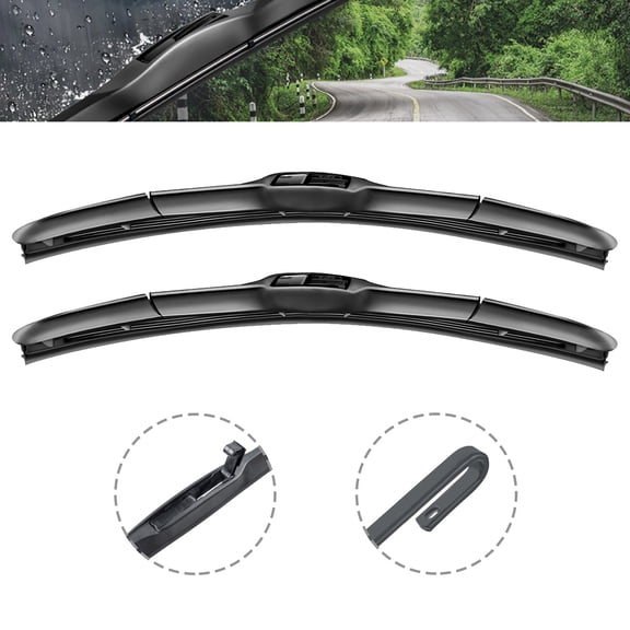 SOCOOL Windshield Wiper Blades Fit For Volvo WC 1998, 20"&20" Bracketless Wiper, Pack of 2, C53611L