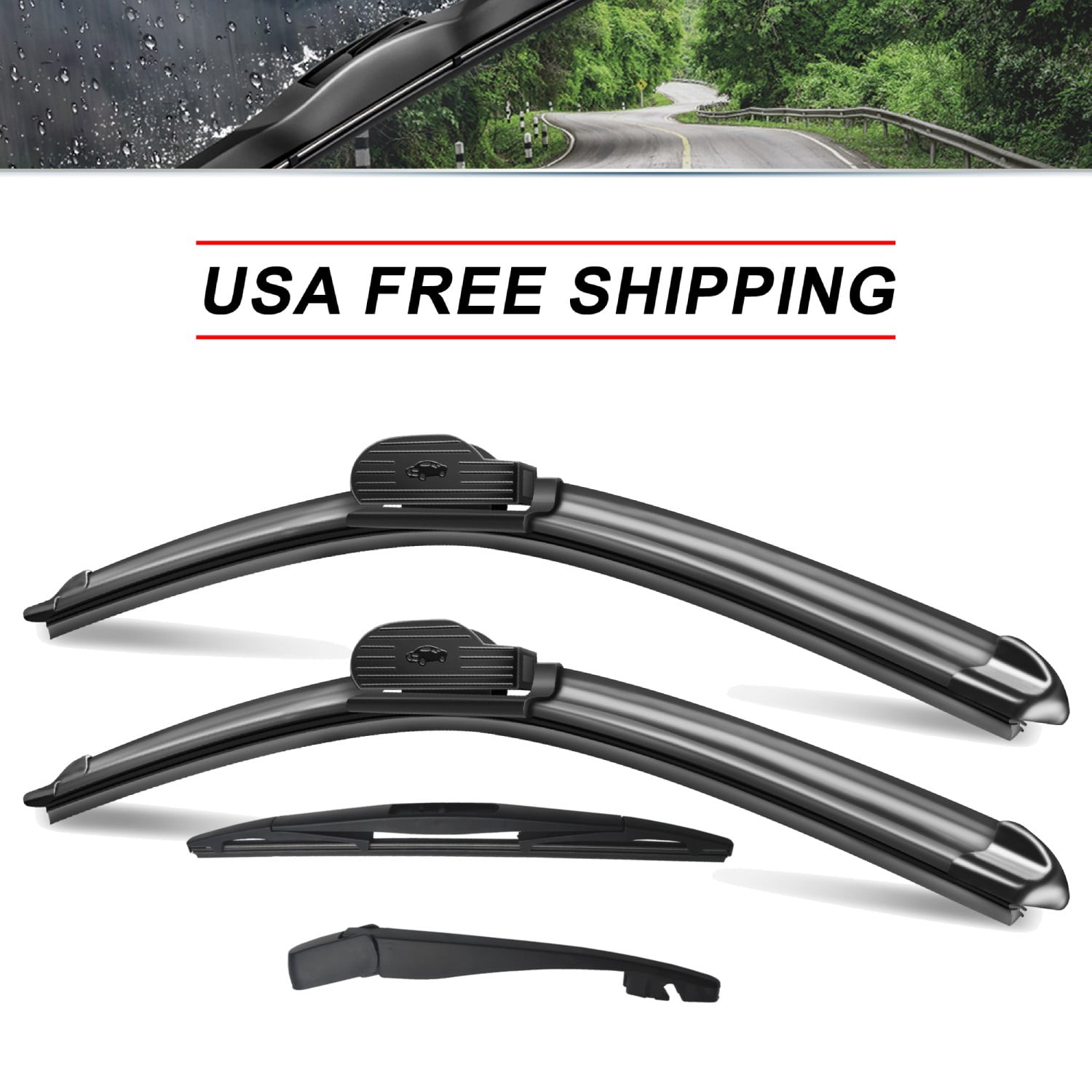 SOCOOL 26"+17"+14"+12" Wiper Blades Compatible with Subaru Forester 2019-2022, Front Rear Windshield Wiper Blades with Arm (Pack of 4),Y010Z0X4W