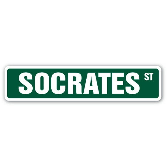 SOCRATES Street Sign Childrens Name Room Sign | Indoor/Outdoor | 36" Wide