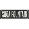 thumbnail image 1 of SODA FOUNTAIN Shabby Chic Black Chalkboard Metal Sign 8x24 Decor 108240050053, 1 of 1