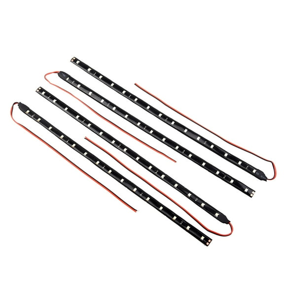 SODIAL(R) 4 x 30cm Waterproof 15 1210 SMD Flexible LED Light Lamp Strip White DC 12V