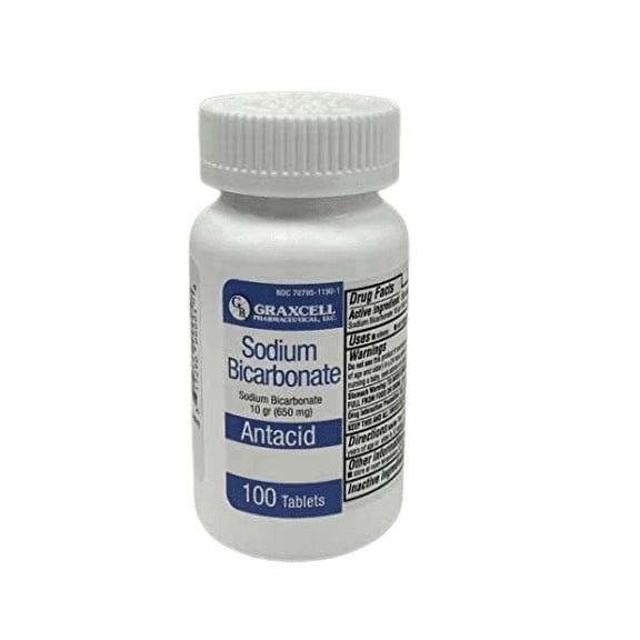 SODIUM BICARBONATE 650 MG 100 COUNT TABLETS