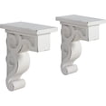 thumbnail image 1 of SOFE 1 Pair Rustic Wood Scroll Corbels Bookends, White Bookends Decorative, Sculpture Farmhouse Brackets, Book Ends for Heavy Books Home Office Decor, 1 of 9