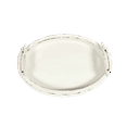 thumbnail image 1 of SOFE 16" Farmhouse Oval Wood Tray, White Distressed Serving Tray with Carved Handles, Serving Tray Decorative and Rustic Candle Holder Tray, Coffee Table Tray Centerpieces for Dining Room/Kitchen, 1 of 7