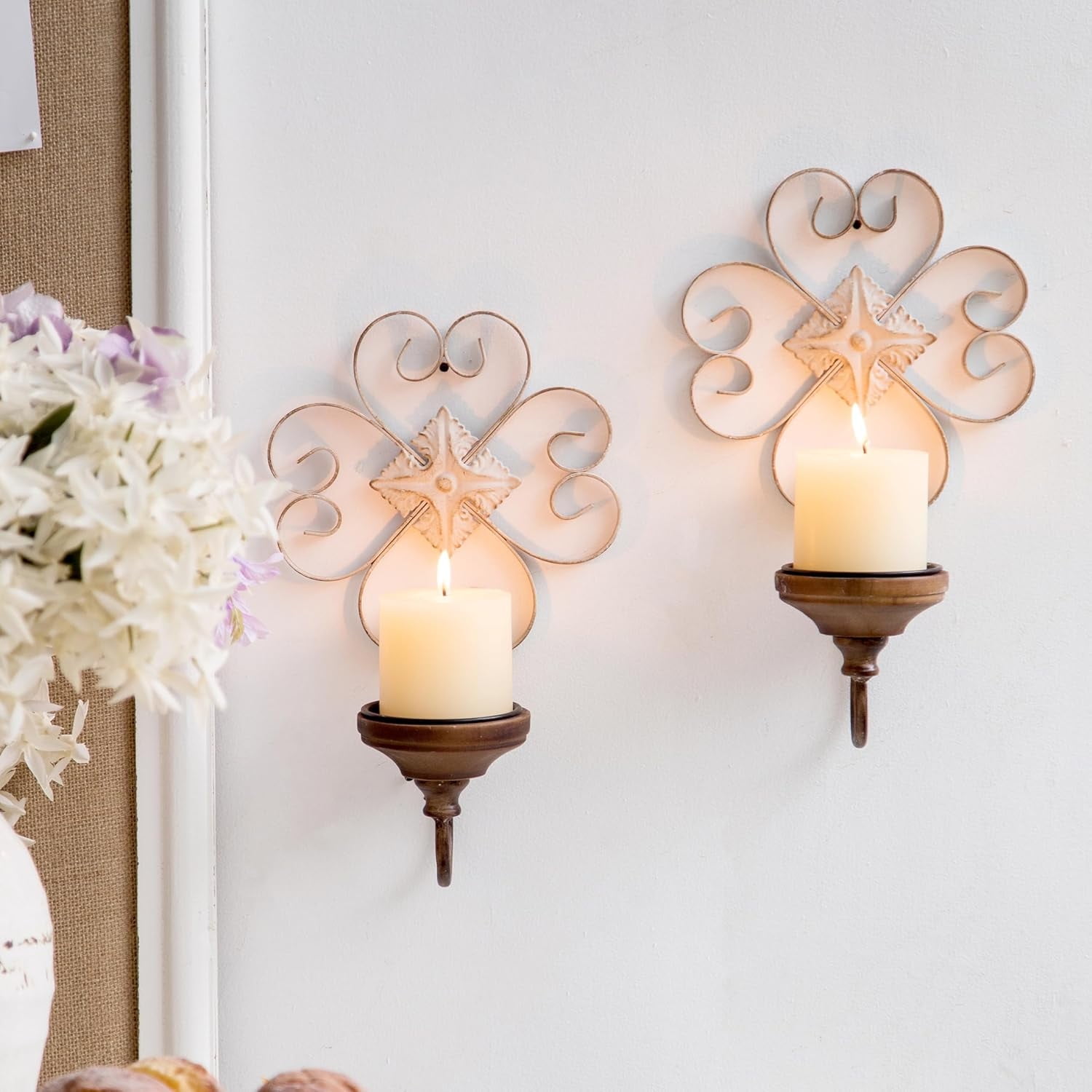 Rustic Wall Candle Holdersnull