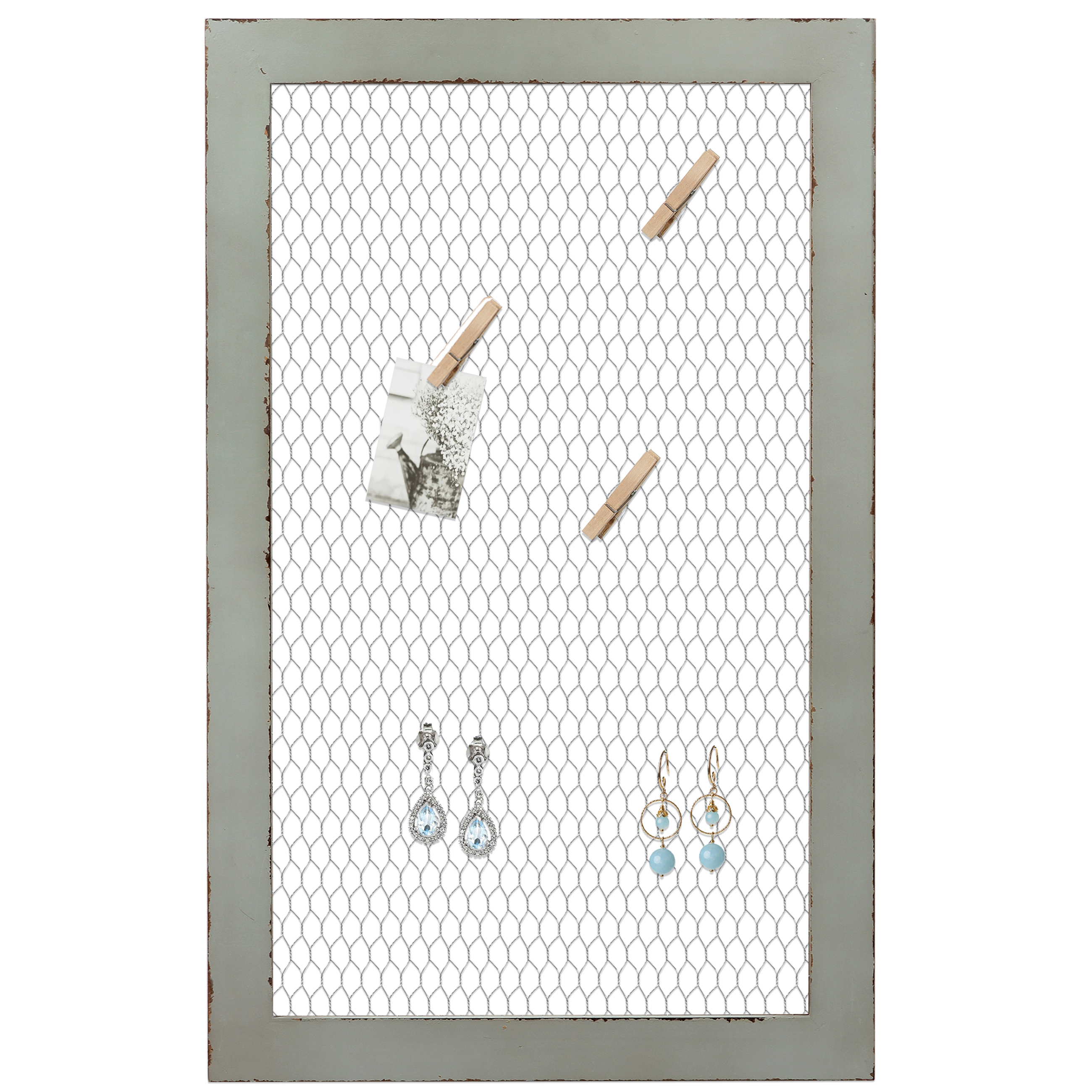 SOFE Chicken Wire Frame Bulletin Boards, Rustic Grid Wall Panels for