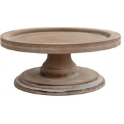 SOFE 11" Rustic Cake Stand, Round Vintage Cup Cake Stand, Natural Wood Cake Stand with Pedestal Dessert Display, Farmhouse Cake Holder Perfect for Weddings, Birthdays and Country Decor