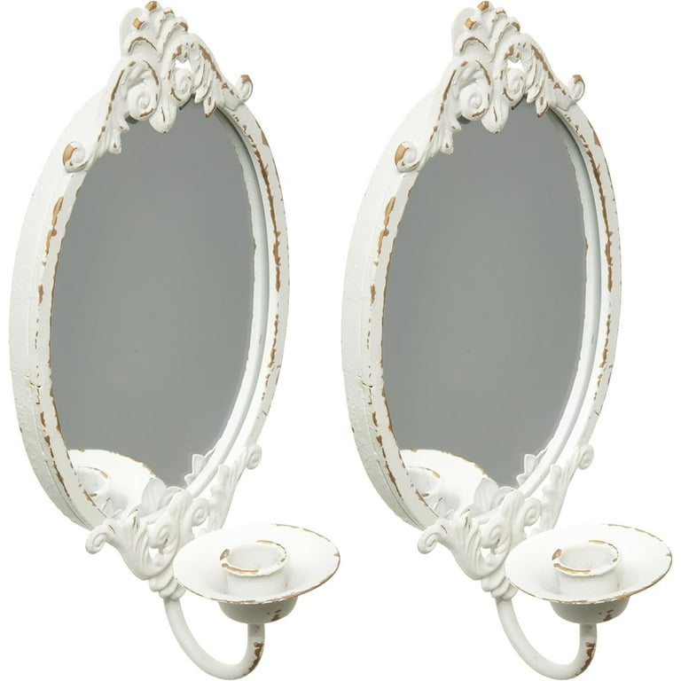 Distressed white wall sconces sale