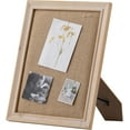 thumbnail image 1 of SOFE Small Linen Desk Bulletin Board, 12"×16" Decorative Pin Board Wood Framed with Stand, Tabletop Vision Photo Display Picture Board for Living Room Bedroom, Country Style, 1 of 8
