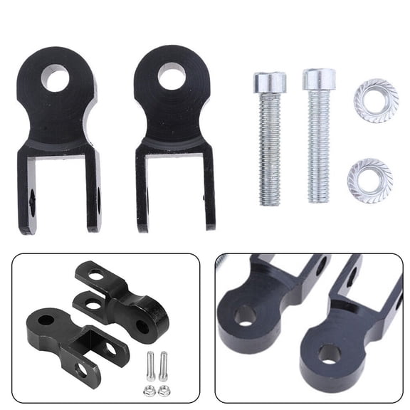 SOFEIYA 1 Set CNC Motorcycle Rear Shock Absorber Extender Height Heighten Adapter Riser 77mm Black Motorbike Accessories