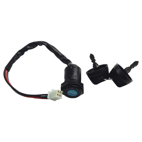 SOFEIYA 4Pin ATV Ignition Key Switch Universal 2 Wires Ignition Keys Start Switch Lock Key For 50/70/90/110/125/250cc ATV Dirt Bike