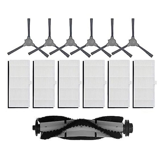 SOFEIYA For Coredy Robot Vacuum Filter Kit Includes 6 Filters Main Brush Side Brushes