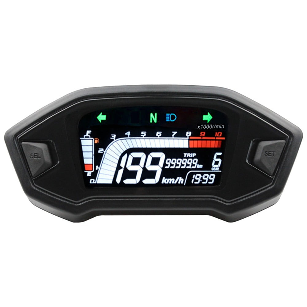 SOFEIYA Motorcycle speedometer tachometer LCD digital instrument fuel level gauge