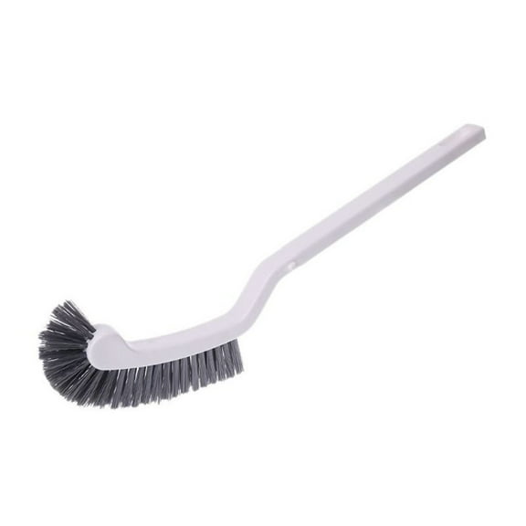 SOFEIYA Plastic Long Handle Curved Plastic Toilet Cleaning Brush Corner Rim Cleaner Home
