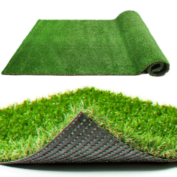 SOFHLILI 7x9 Ft Artificial Grass Turf,1.38 Inch Thick,Realistic Synthetic Rug