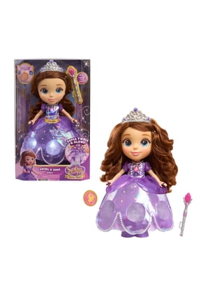 Disney Jr. Sofia the First Swirl & Sing Doll, Light-Up Twirling Princess Doll with Music and Phrases, Ages 3 and Up.