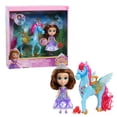 thumbnail image 1 of Disney Jr. Sofia the First Doll with Horse, Princess Sofia & Wildfyre Pegasus Toy Set with Moveable Wings, 9-Piece Kids Doll Playset, Walmart Exclusive, 1 of 7