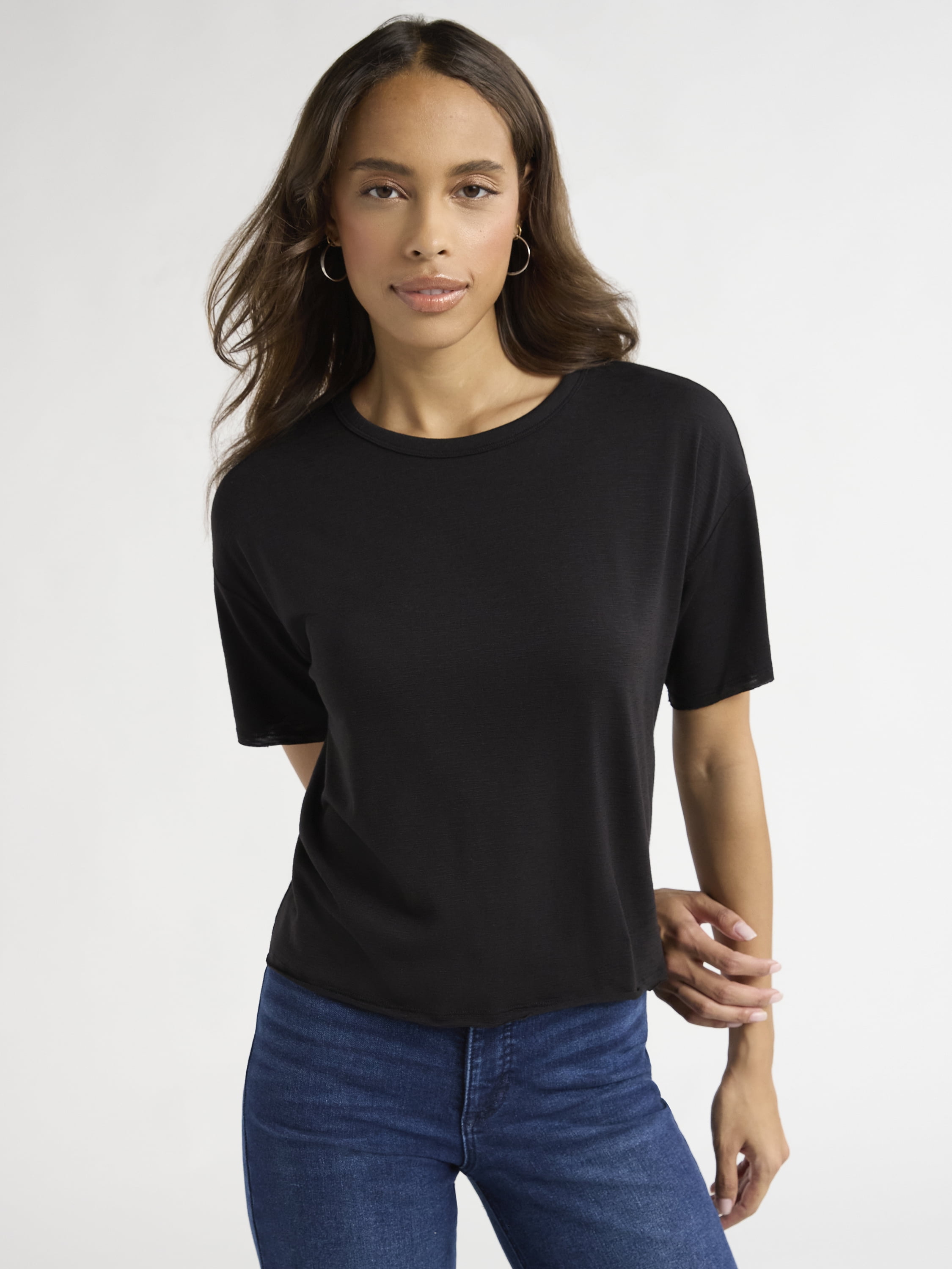 Sofia by Sofia Vergara Women's and Women's Plus Size Sofia Tee with Short Sleeves, Sizes XS-4X
