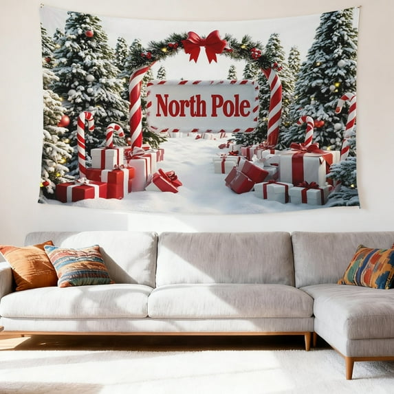 SOFIKAANMU Christmas Tapestries, Various Designs And Patterns, Winter Snow And Forest Tapestries, Bedroom And Dormitory Home Decor Tapestries, 6 Sizes, 80 X 60 Inches.