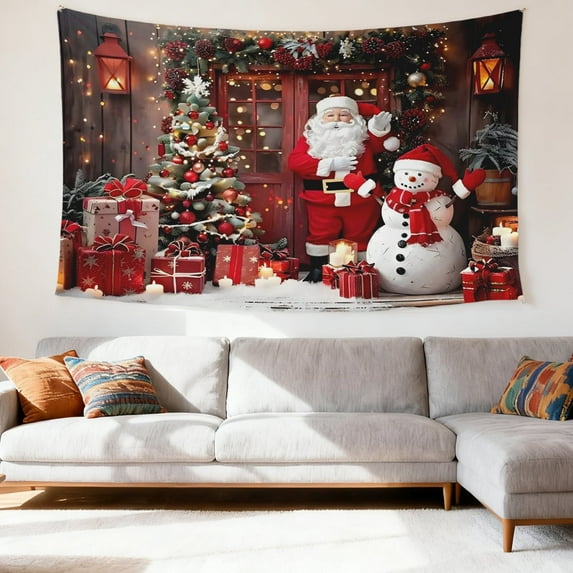 SOFIKAANMU Christmas Tapestries, Various Designs And Patterns, Winter Snow And Forest Tapestries, Bedroom And Dormitory Home Decor Tapestries, 6 Sizes, 80 X 60 Inches.