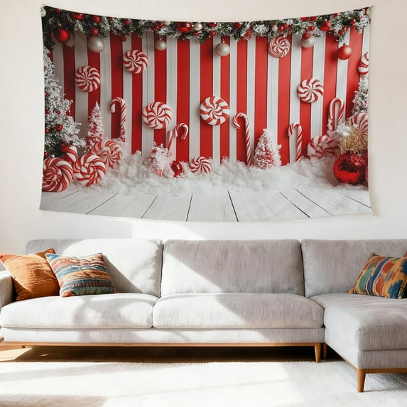 SOFIKAANMU Christmas Tapestries, Various Designs And Patterns, Winter Snow And Forest Tapestries, Bedroom And Dormitory Home Decor Tapestries, 6 Sizes, 80 X 60 Inches.