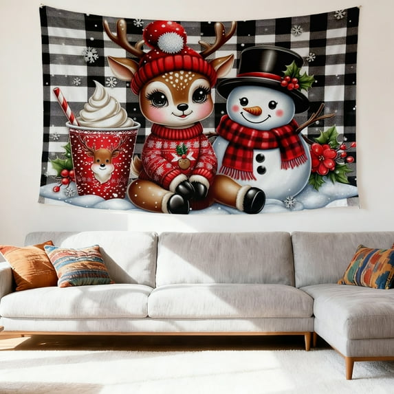 SOFIKAANMU Christmas Tapestry, Winter Home Decoration, Various Patterns ...