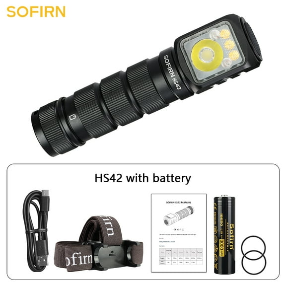 SOFIRN HS42 Headlamp 2100lm 18650 EDC USB C Rechargeable with Power Bank Flashlight SST40 LED Torch with Magnetic for Camping