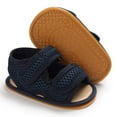 thumbnail image 1 of SOFMUO Baby Girls Boys Sandals Premium Soft Anti-Slip Rubber Sole Breathable Infant Summer Outdoor Water Shoes Toddler First Walkers(6-12 Months,Navy), 1 of 6