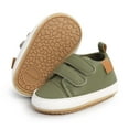 thumbnail image 1 of SOFMUO Unisex Baby Boys Girls Leather Sneakers Infant Moccasins Toddler Shoes(Green,12-18 Months), 1 of 6