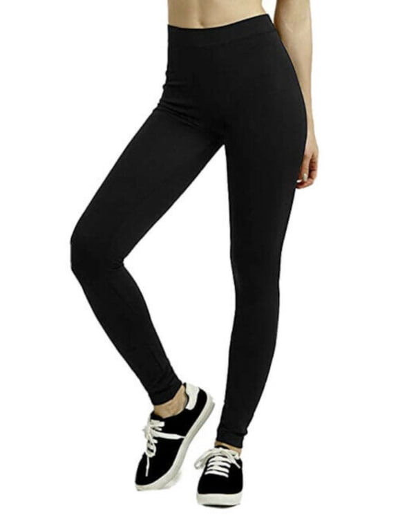 Womens Black Skinny Active Wear Leggings Size: FREE SIZE