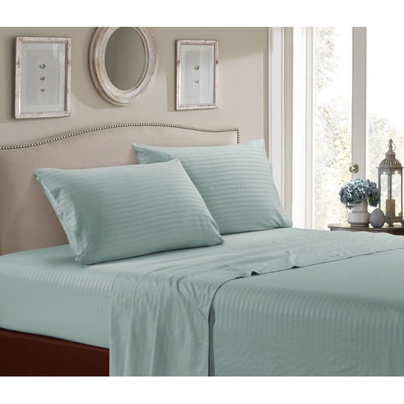 SOFT BED SHEETS 1800 Series Sheets for Bed Dobby Striped Stay Cool Deep Pockets