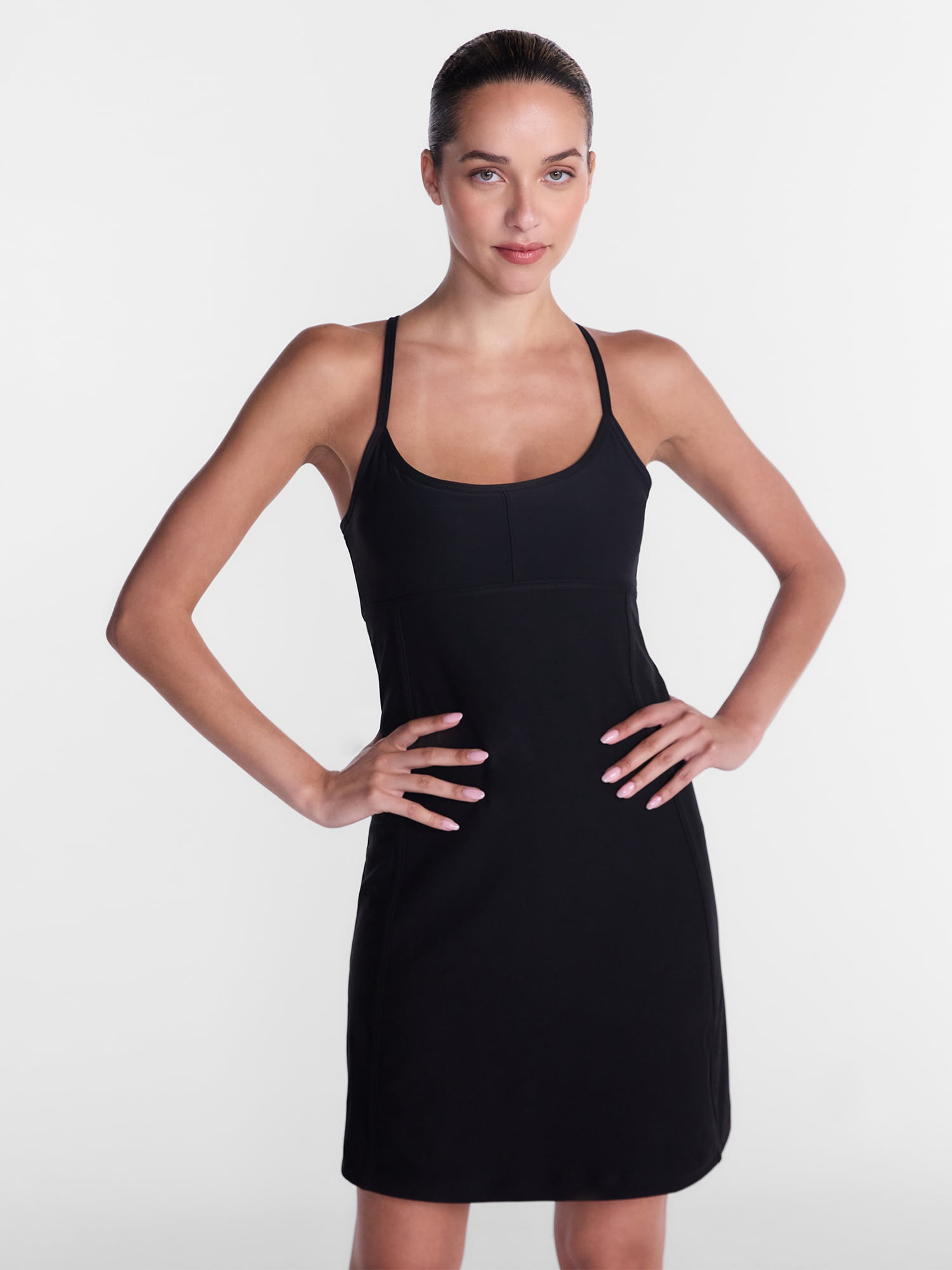 Athletic Works Women's Soft Wash Active Dress with Liner, Sizes XS-XXXL