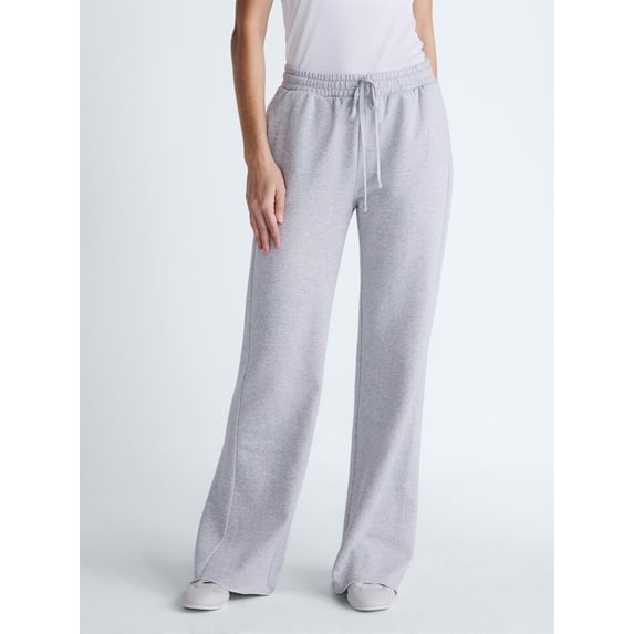 Scoop Women’s and Women's Plus Mineral Washed Fleece Flare Leg Sweatpants, Sizes XS-4X